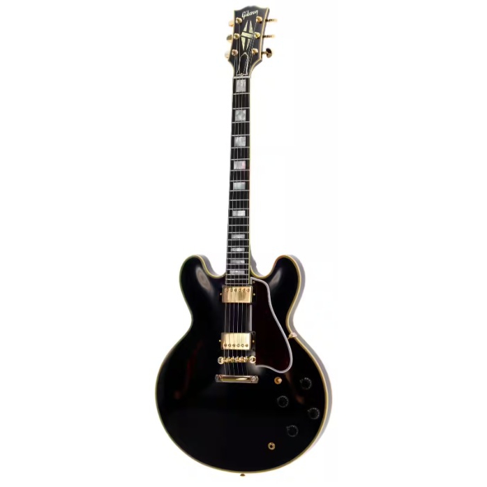 Gibson Custom 1959 ES-355 Reissue VOS Semi Hollow Elektro Akustik Gitar (Ebony)