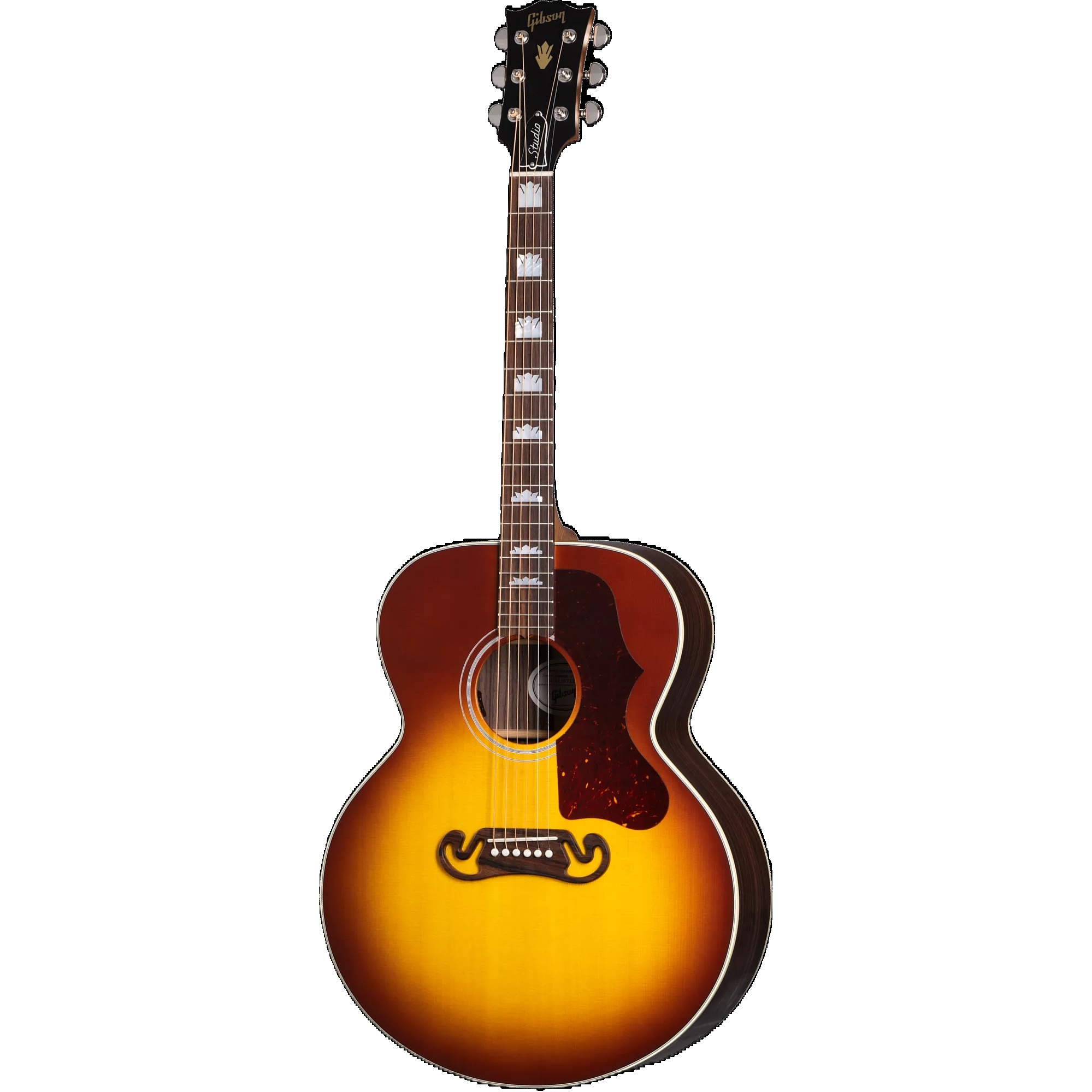 Gibson SJ-200 Studio Elektro Akustik Gitar (Satin Rosewood Burst)