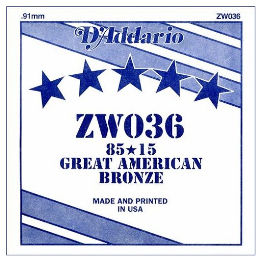 D'Addario ZW034 Tek Akustik Gitar Teli (34)