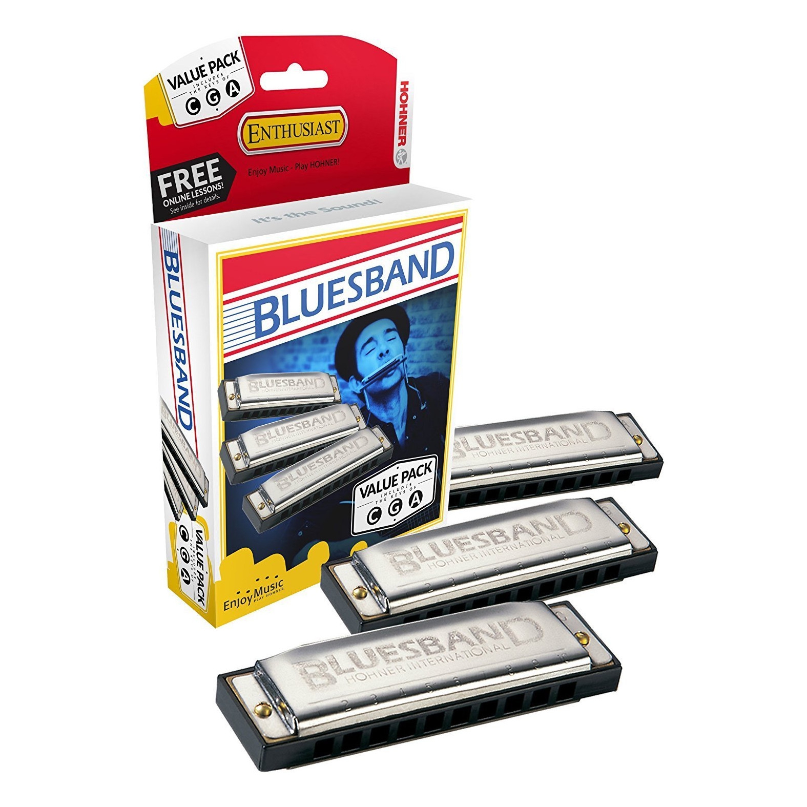 Hohner Blues Mızıka Seti (Do-Sol-La Majör)