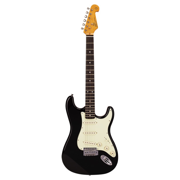 SX Stratocaster Elektro Gitar (Black)