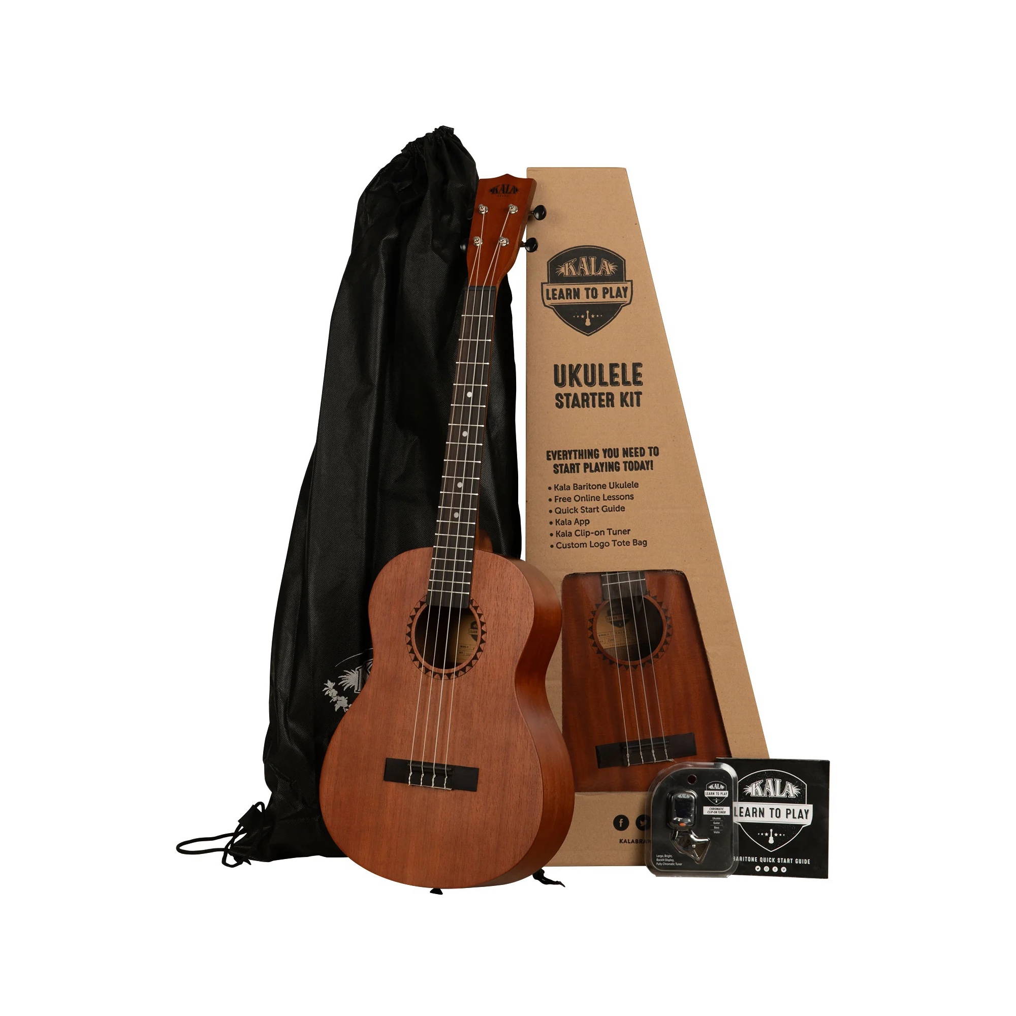 Kala Learn To Play Baritone Ukulele Başlangıç Seti