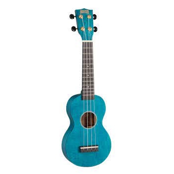 Mahalo MS1TBU Slimline Serisi Soprano Ukulele (Transparent Blue)