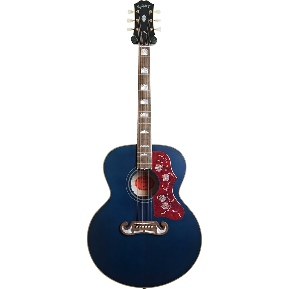 Epiphone J-200 Elektro Akustik Gitar (Aged Viper Blue)