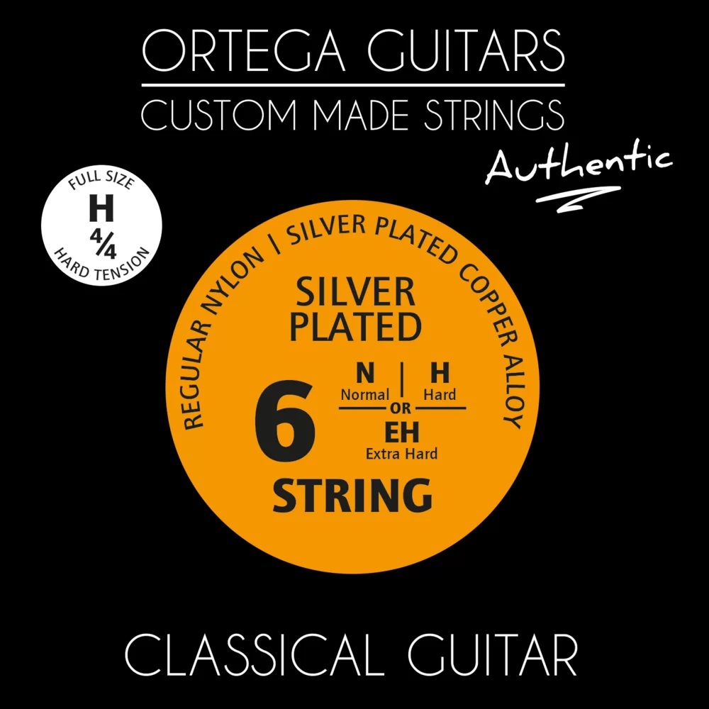 Ortega NYA44H Regular Nylon Authentic 4/4 Klasik Gitar Teli (Hard Tension 028/044)