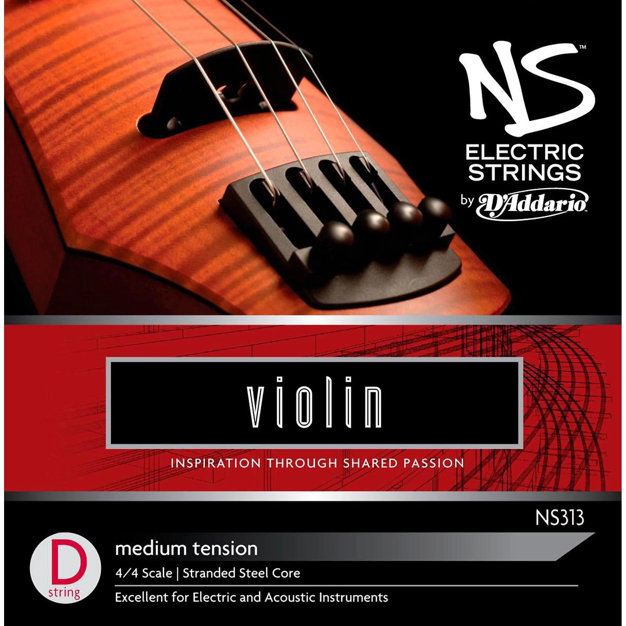 D'addario NS313 Elektro 4/4 Keman Teli ( Tek Re Teli )