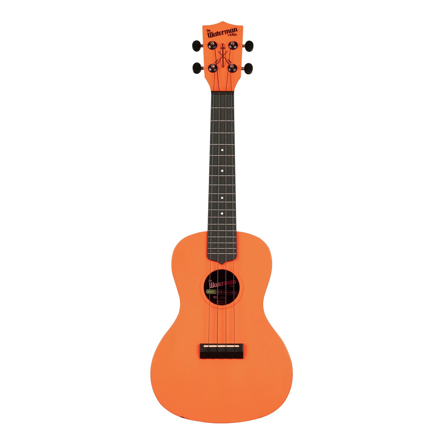Kala Waterman Recycled Concert Ukulele (Sunset Orange)