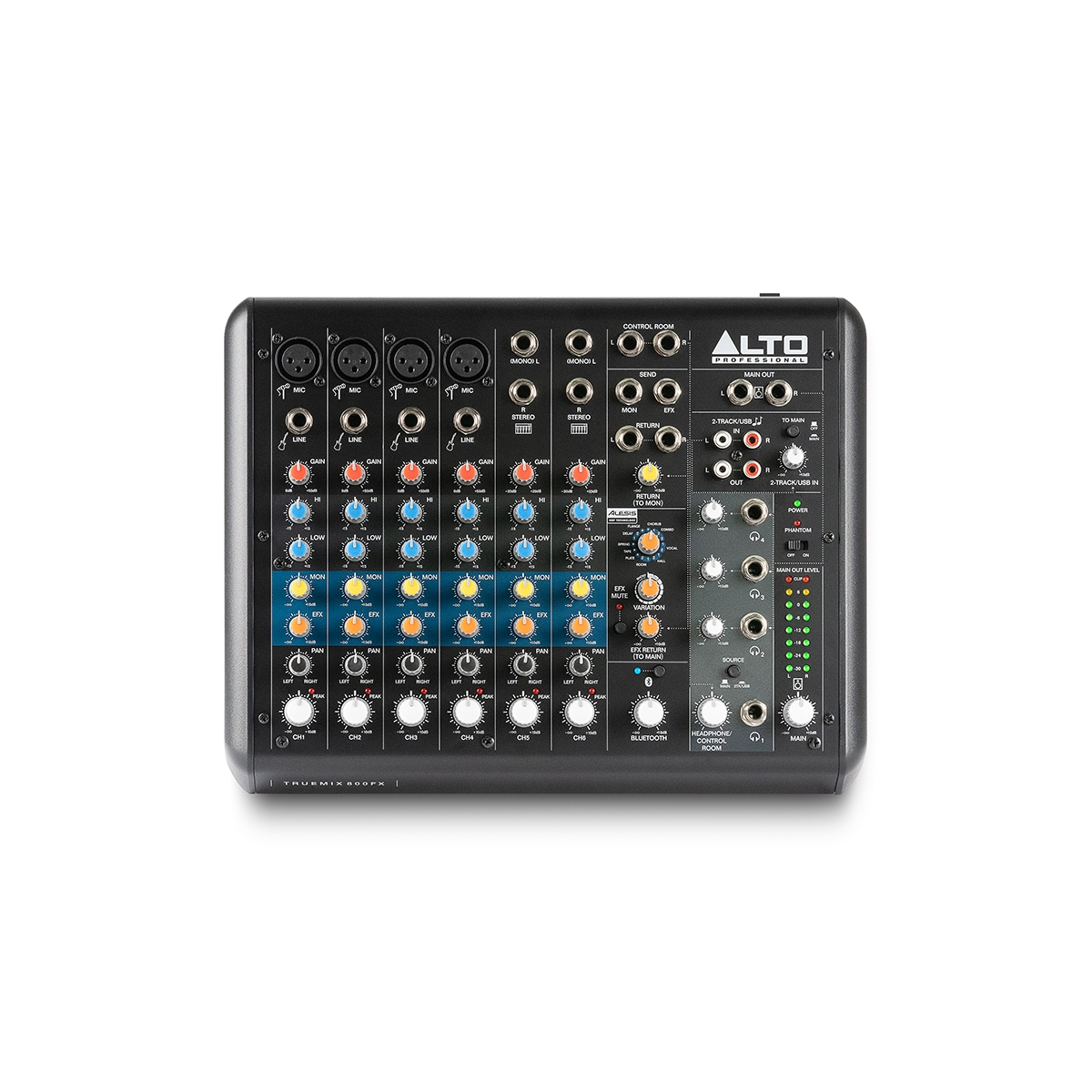 Alto Professional TRUEMIX800FX 8 Kanal Bluetooth, Dahili Efekt ve USB Bağlantılı Mikser