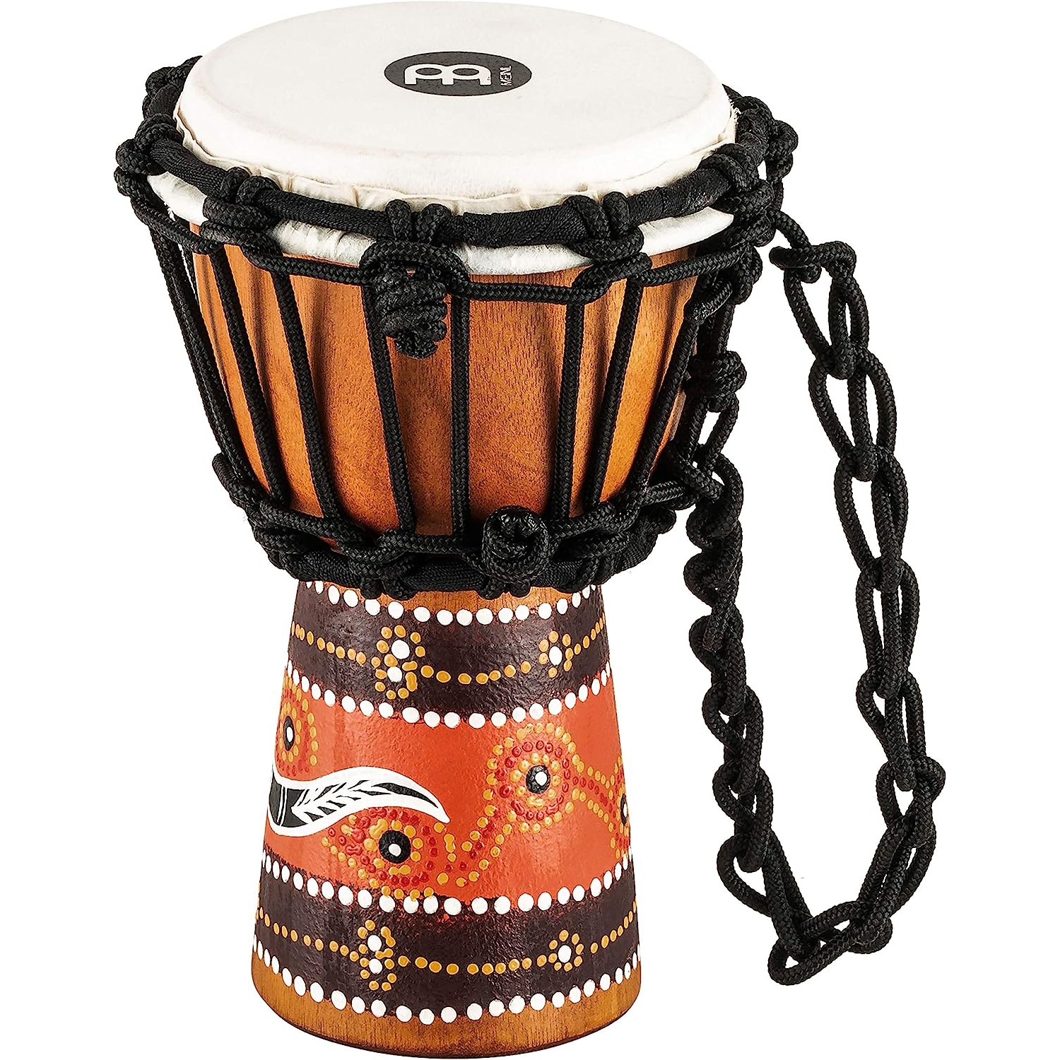 Meinl HDJ5-XXS African Style XX-Small Djembe (Brown Python Design)