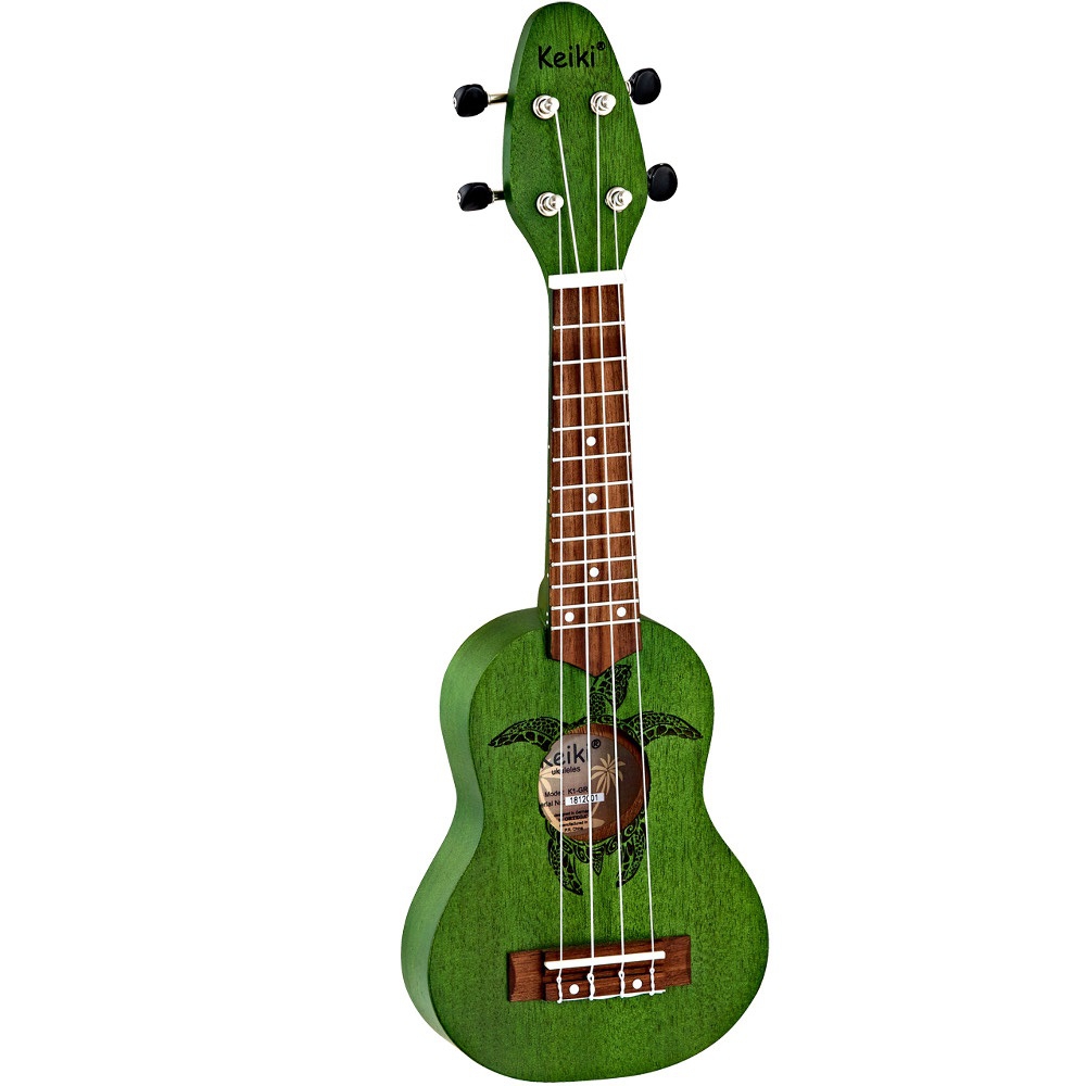 Ortega K1-GR Sopranino Ukulele (Keiki Turtle Forrest Green)