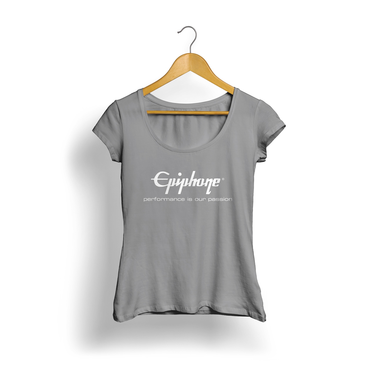 Epiphone Logo Kadın T-Shirt (Gri)