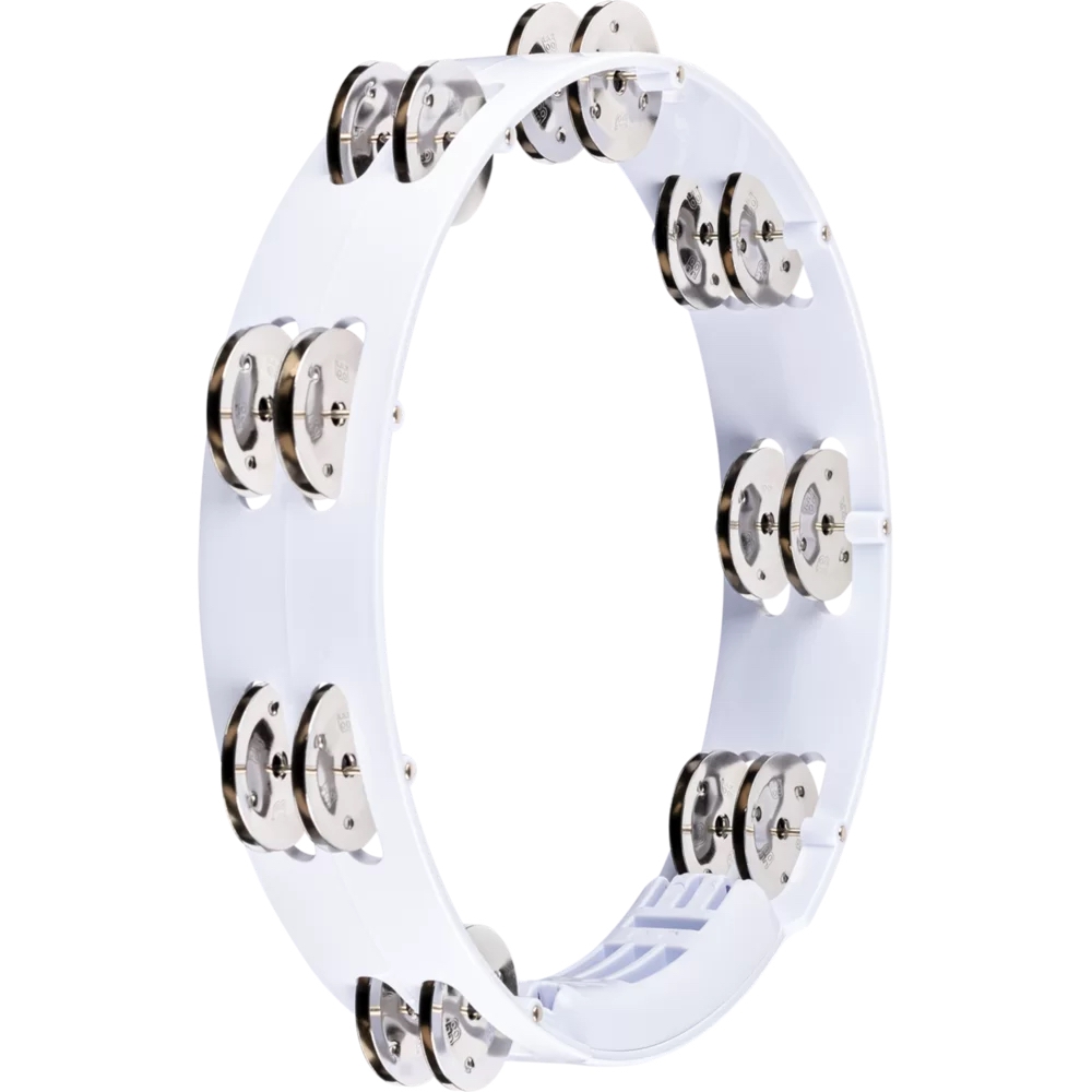Meinl HTT10WH Stainless Steel Jingle 2-rows 10" Tour Tamburin (Beyaz)