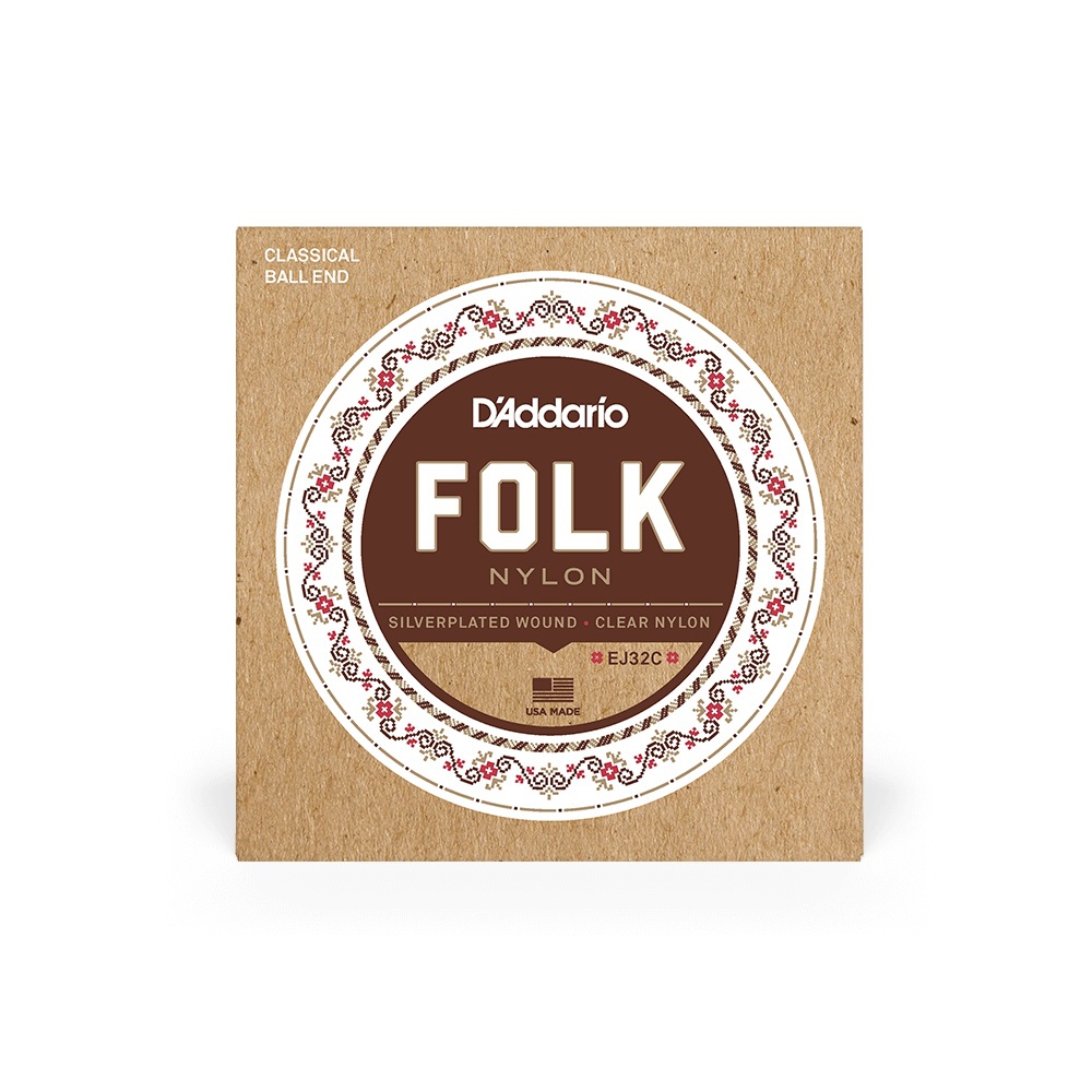 Daddario EJ32C Folk Set Klasik Gitar Teli (Normal Tension)