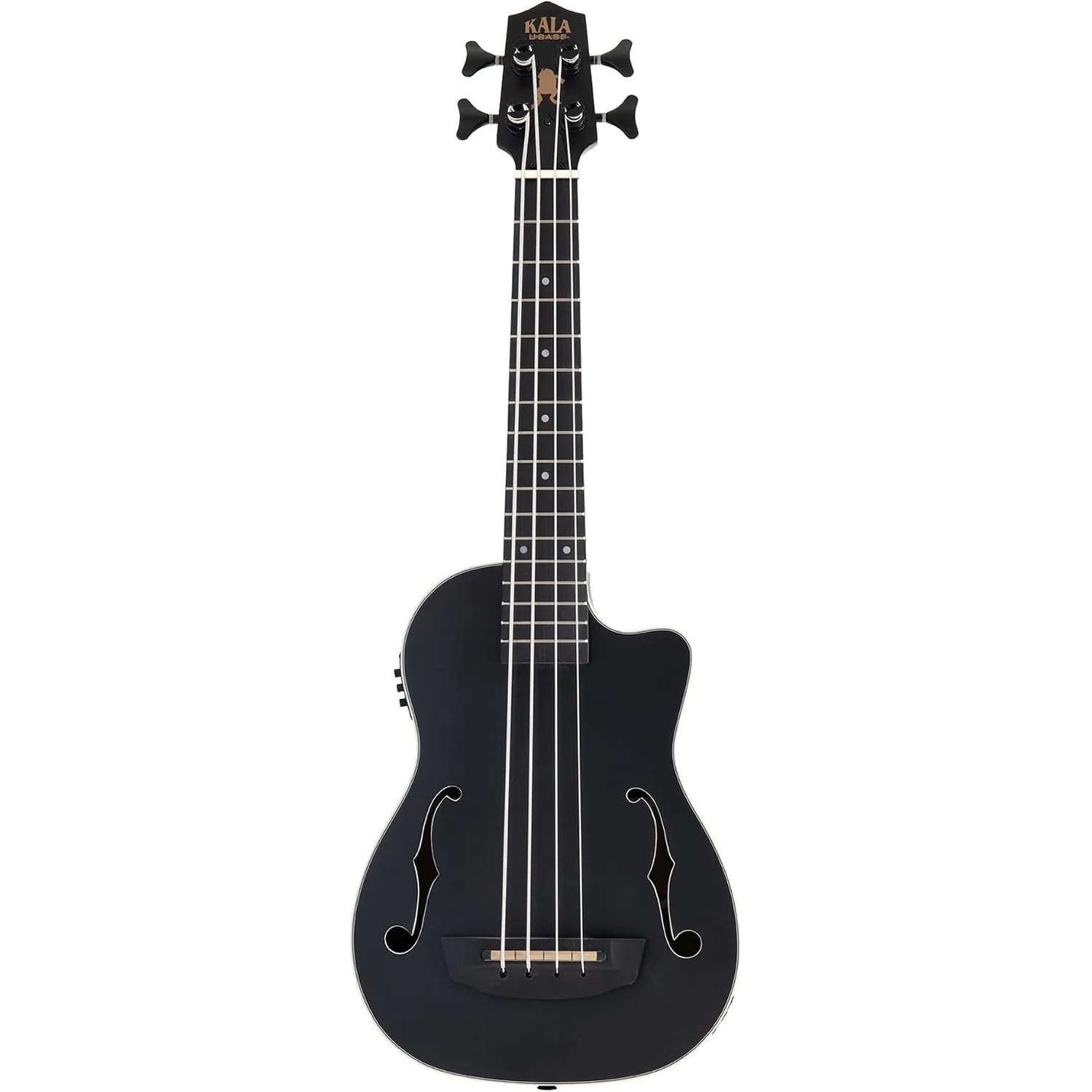 Kala Black Journeyman Maun Akustik-Elektro U•BASS® Mini Bas Gitar