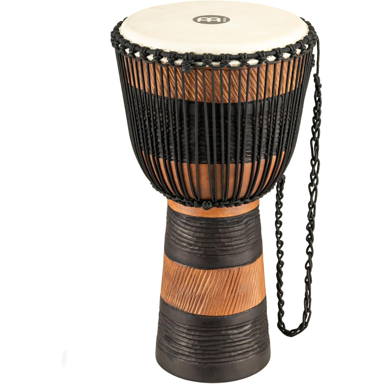 Meinl ADJ3-L+BAG African Style Rope Tuned Series Large 12" Djembe (Brown/Black)