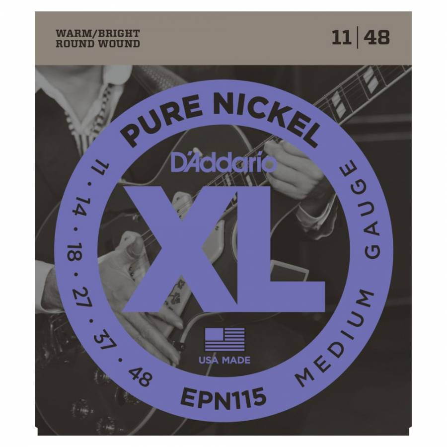 D'Addario EPN115 Pure Nickel Elektro Gitar Teli (11-48)