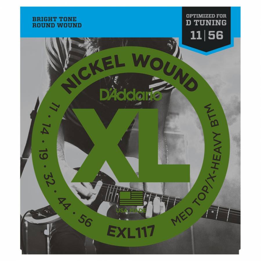D'Addario EXL117 Drop D Elektro Gitar Teli (11-56)