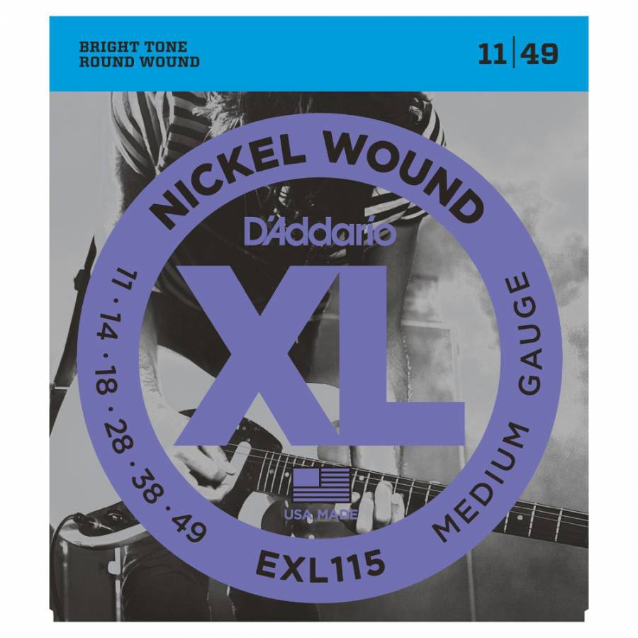 D'Addario EXL115 Blues / Jazz Elektro Gitar Teli (11-49)