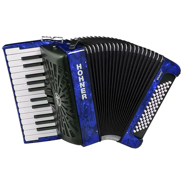 Hohner A1698 BRAVO II 60 Akordiyon (Dark Blue)