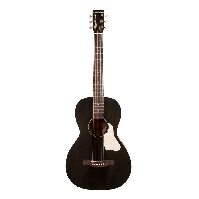 Art & Lutherie Roadhouse A/E Parlor-Style Elektro Akustik Gitar (Faded Black)