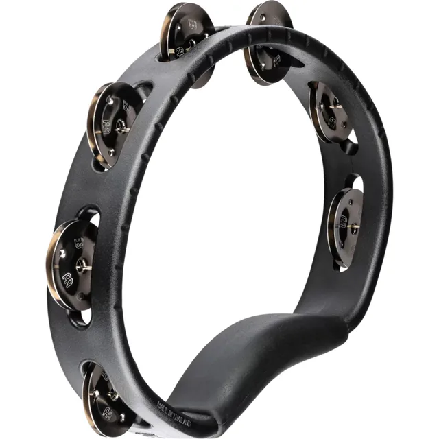 Meinl HTBK Stainless Steel Jingles 1 Row Hand Tamburin (Siyah)