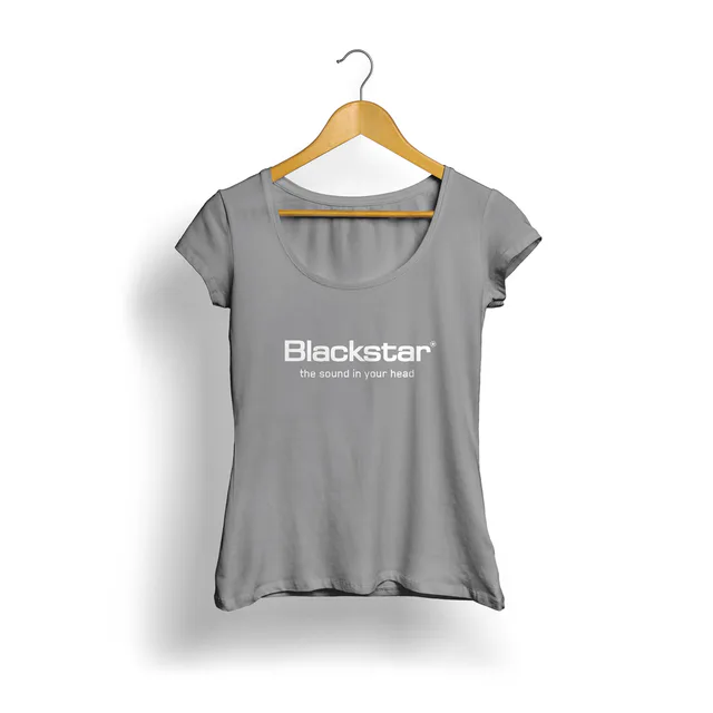 Blackstar Logo Kadın T-Shirt (Gri)