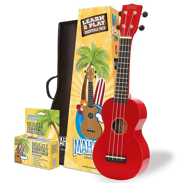Mahalo Learn 2 Play Ukulele Seri (Kırmızı)