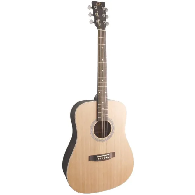 SX SD204GTBK Dreadnought Akustik Gitar (Parlak Natural)