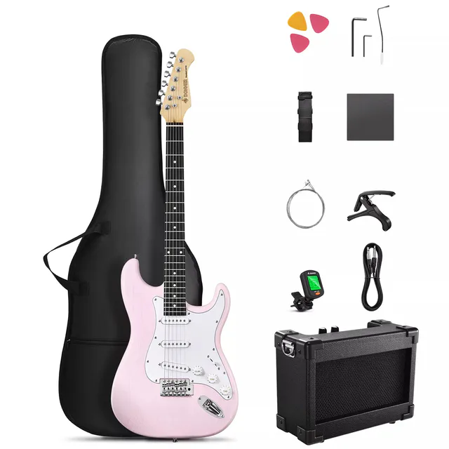 Donner DST-80 ST Elektro Gitar Seti (Pembe)