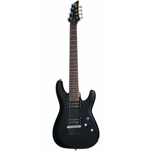 Schecter C-7 Deluxe Elektro Gitar (Satin Black)