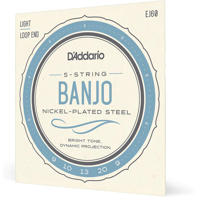 D'Addario EJ60 Nickel-Plated Steel Banjo Teli (09–20)