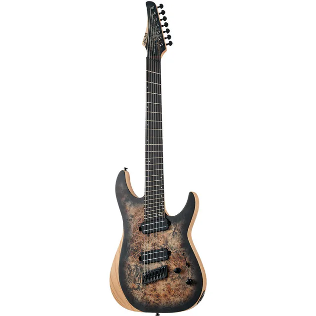 Schecter Reaper-7 Multiscale 7 Telli Elektro Gitar (Charcoalburst)