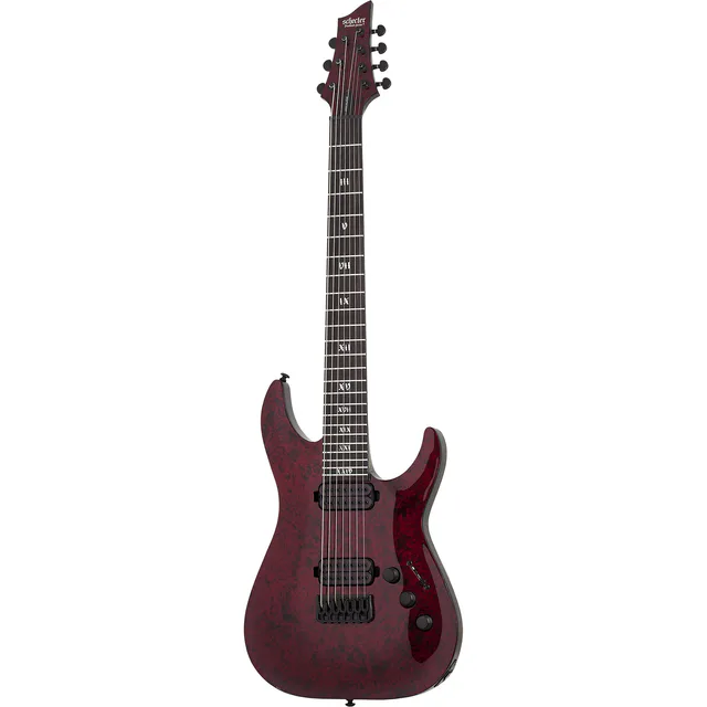 Schecter C-7 7 Telli Elektro Gitar (Apocalypse Red Reign)