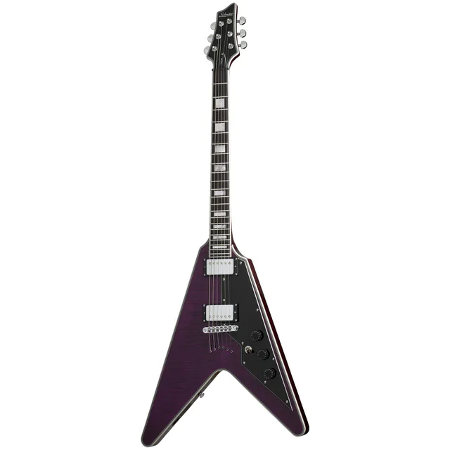 Schecter V-1 Custom Elektro Gitar (Trans Purple)