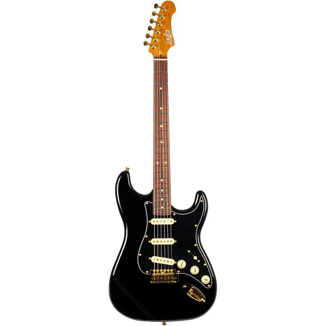 Jet JS-380 BK G SSS Elektro Gitar (Black)