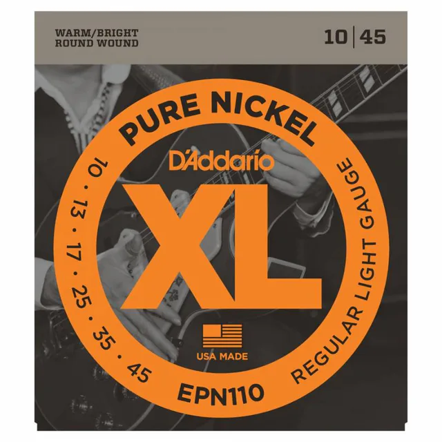 D'Addario EPN110 Pure Nickel Elektro Gitar Teli (10-45)