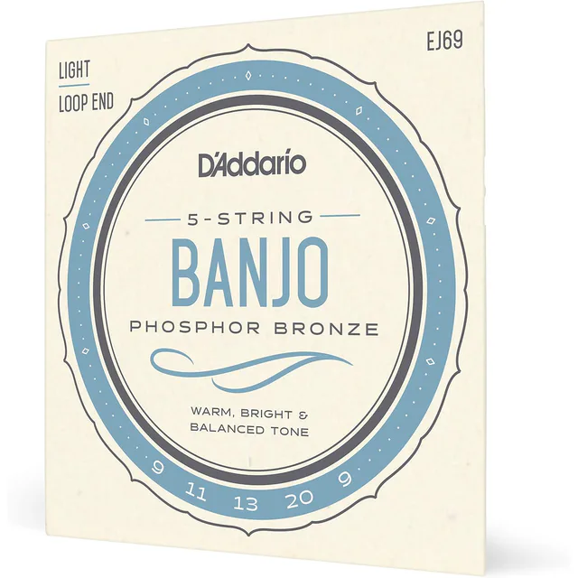 D'Addario EJ69 Nickel-Plated Steel Banjo Teli (09–20)