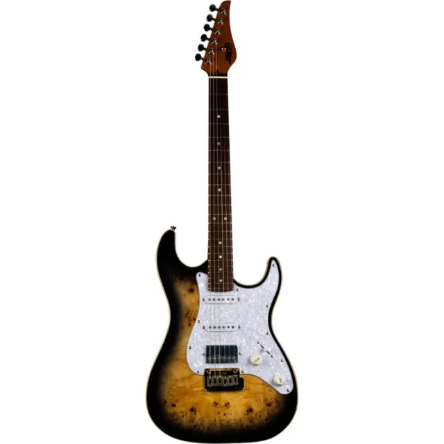 Jet JS-450 QTB R HSS Elektro Gitar (Transparent Brown)