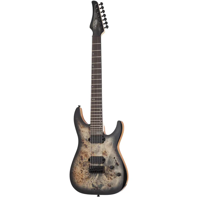 Schecter C-7 Pro 7 Telli Elektro Gitar (Charcoal Burst)