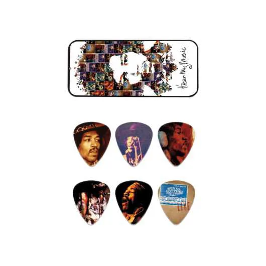 Jim Dunlop Jimi Hendrix Hear My Music 6lı Pena Seti (Medium)