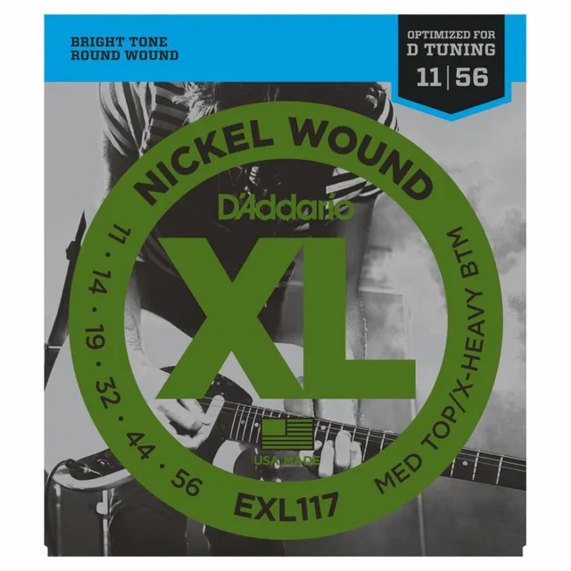 D'Addario EXL117 Drop D Elektro Gitar Teli (11-56)